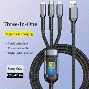 ⚡ 3-IN-1 SUPER FAST CHARGING CABLE — এক ক্যাবলেই সব ডিভাইসের সমাধান!