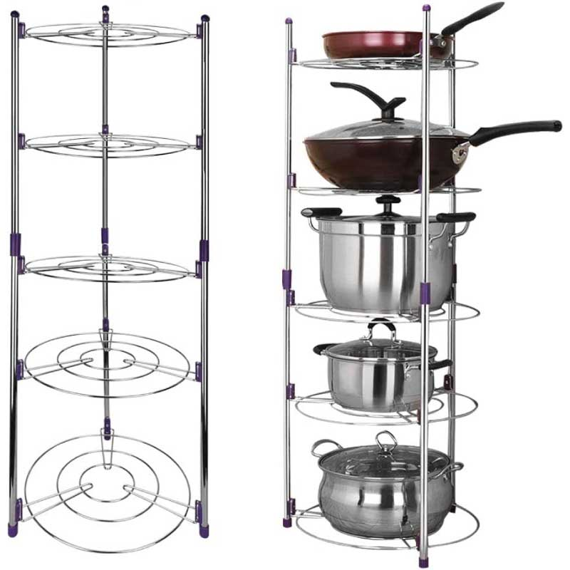 Super Pot Stand 5 Layer Kitchen Pot Organizer || সুপার পট স্ট্যান্ড ৫ স্তরীয় রান্নাঘর পট অর্গানাইজার